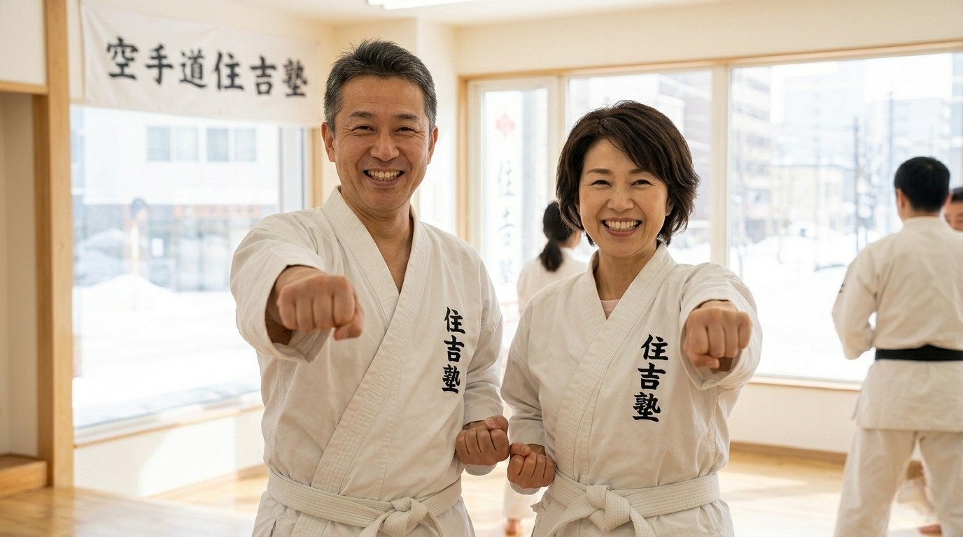 【札幌の大人の習い事】50代から始める空手!子育てを終えた男女に選ばれる3つの理由 札幌の空手教室 空手道住吉塾